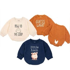 BUNDLE 3 Graphic Farm Animal Onesies Unisex